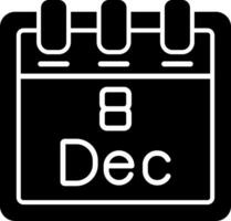 December 8 Vector Icon