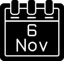 November 6 Vector Icon