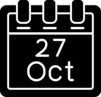 October 27 Vector Icon