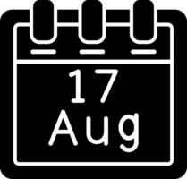 August 17 Vector Icon