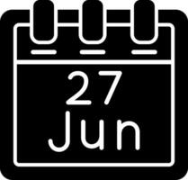 June 27 Vector Icon