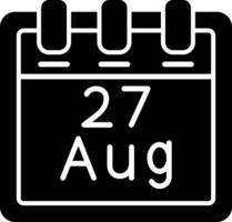 August 27 Vector Icon