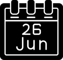 June 26 Vector Icon