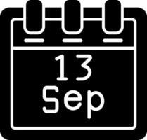 September 13 Vector Icon