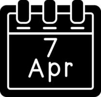 April 7 Vector Icon