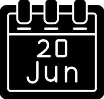 June 20 Vector Icon