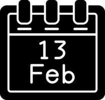 February 13 Vector Icon