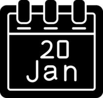 January 20 Vector Icon