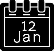 January 12 Vector Icon