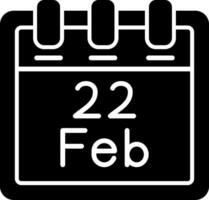 February 22 Vector Icon