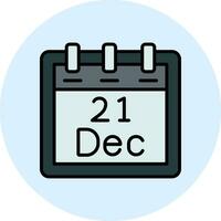 December 21 Vector Icon