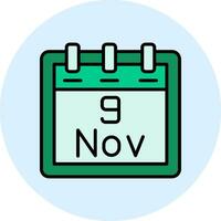 November 9 Vector Icon