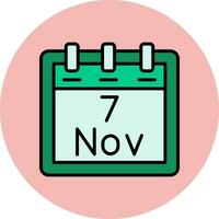 November 7 Vector Icon