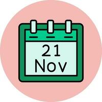 November 21 Vector Icon