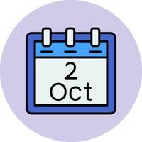 October 2 Vector Icon