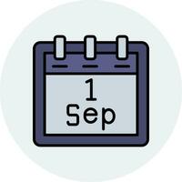 September 1 Vector Icon