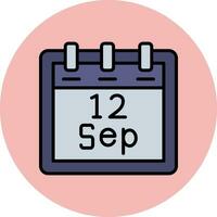 September 12 Vector Icon