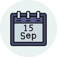 September 15 Vector Icon