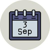 September 3 Vector Icon