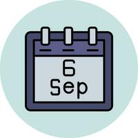 September 6 Vector Icon