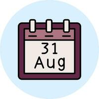 August 31 Vector Icon