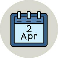 April 2 Vector Icon