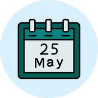 May 25 Vector Icon