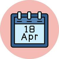 April 18 Vector Icon