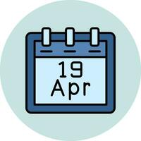 April 19 Vector Icon