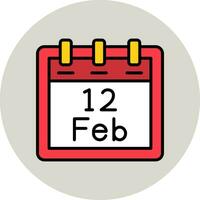 February 12 Vector Icon