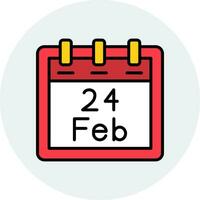 February 24 Vector Icon