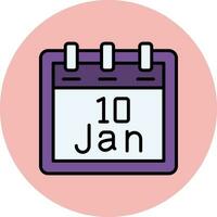 January 10 Vector Icon