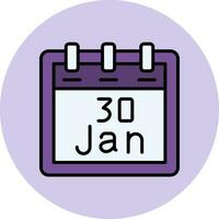 January 30 Vector Icon