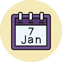 January 7 Vector Icon