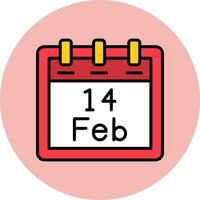 February 14 Vector Icon