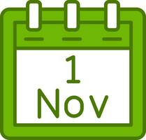 November 1 Vector Icon