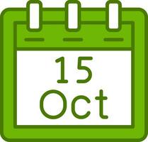 October 15 Vector Icon