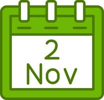 November 2 Vector Icon