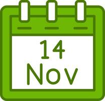 November 14 Vector Icon