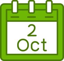 October 2 Vector Icon