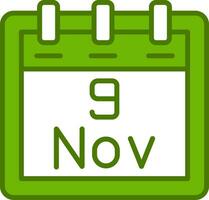 November 9 Vector Icon