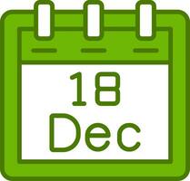 December 18 Vector Icon