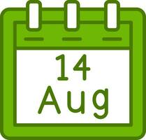 August 14 Vector Icon