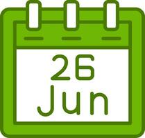 June 26 Vector Icon