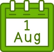 August 1 Vector Icon