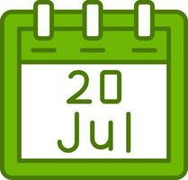 July 20 Vector Icon