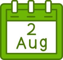 August 2 Vector Icon