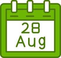 August 28 Vector Icon