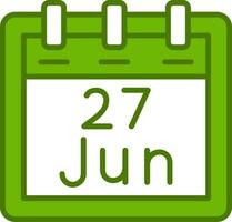 June 27 Vector Icon