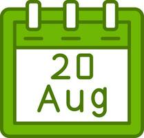 August 20 Vector Icon